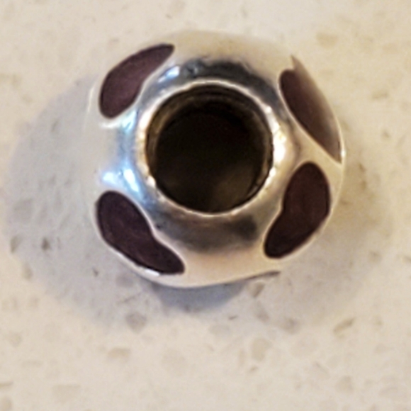 Pandora Moments Enamel Red Hearts Adorn A Round Threaded Charm Authentic 925 ALE - Picture 8 of 10